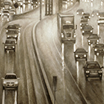 Rainy Chicago Expressway